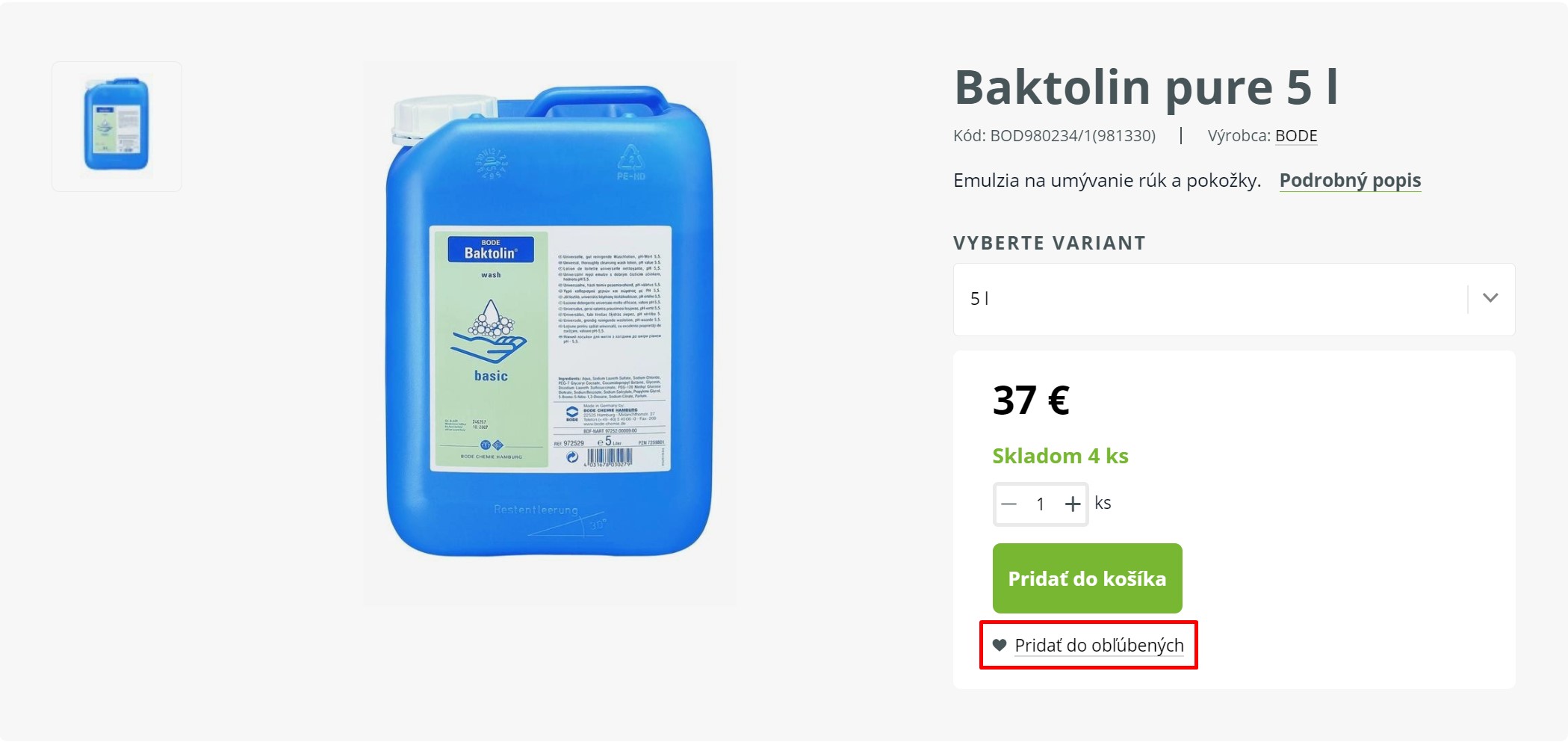 Urýchlený nákup vďaka obľúbeným produktom